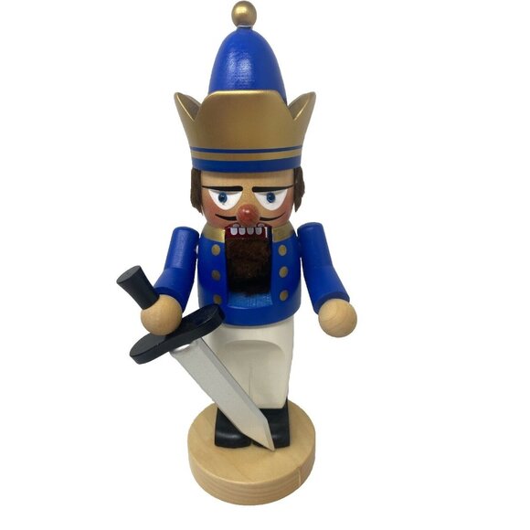Steinbach German 12” Wooden Nutcracker Chubby Bavarian King With Sword S1377 - Picture 1 of 10